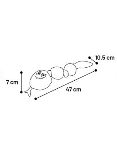 Gioco Serpente Snala Arancione misura small. Giochi per cani .
