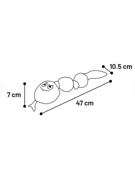 Gioco Serpente Snala Arancione misura small. Giochi per cani .