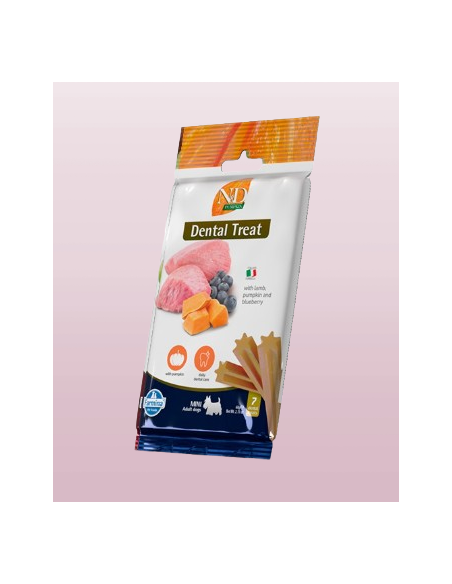 Natural & Delicious  Treats Pumpkin Agnello Adult Mini GR.60. Snack per cani.