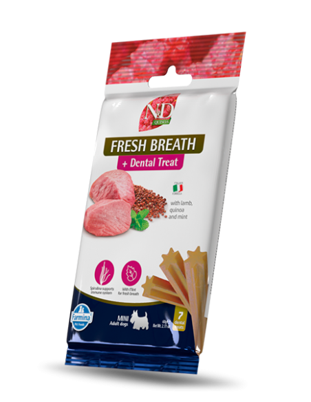 N&D Treats Quinoa Dog Fresh Breathe Adult Mini GR.60. Snack Per Cani