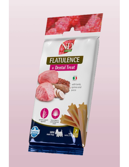 N&D Treats Quinoa Dog Flautolence Adult Mini GR.60. Snack per cani.