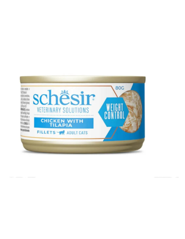 Schesir Veterinary Solutions Weight Control Mousse filetti Pollo gr.80. Diete Cibo Umido per gatti