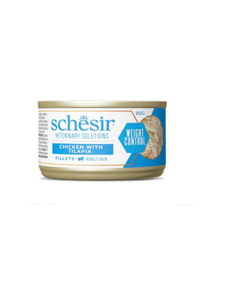 Schesir Veterinary Solutions Weight Control Mousse filetti Pollo gr.80. Diete Cibo Umido per gatti