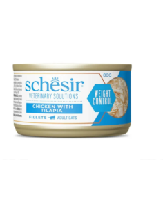 Schesir Veterinary Solutions Weight Control Mousse filetti Pollo gr.80. Diete Cibo Umido per gatti