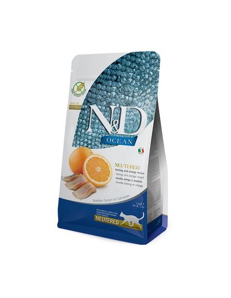 offerta Natural and Delicious Ocean Adilt Aringa Neutered kg 5. Cibo Secco Per Gatti