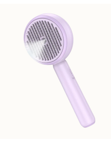 Spazzy Spazzola Portatile Con Nebulizzatore  a Freddo bianca . Toelettatura per cani e gatti.