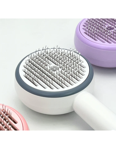 Spazzy Spazzola Portatile Con Nebulizzatore  a Freddo bianca . Toelettatura per cani e gatti.