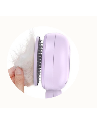 Spazzy Spazzola Portatile Con Nebulizzatore  a Freddo bianca . Toelettatura per cani e gatti.