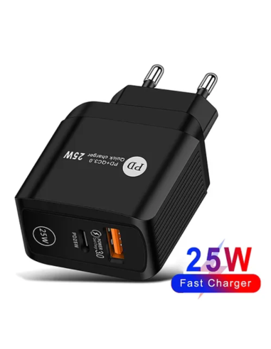 Caricabatteria due porte 25 w. Accessori .