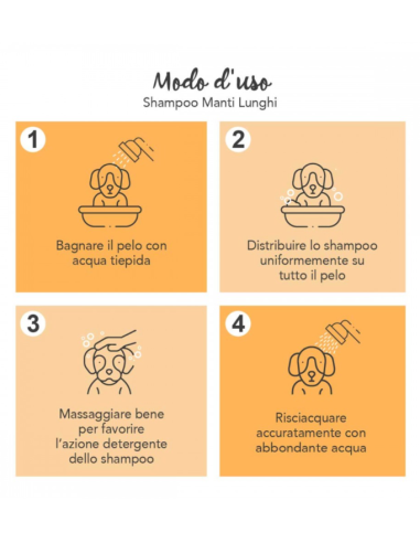 Yuup Shampoo Manti Lunghi ml 250. Toelettatura per cani.