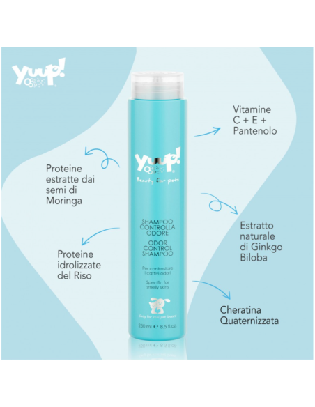 Yuup Shampoo Controlla Odore ml 250. Toelettatura per cani