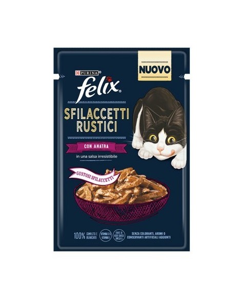 FELIX BUSTA SFILACCETTI RUSTICI CON ANATRA GR.80