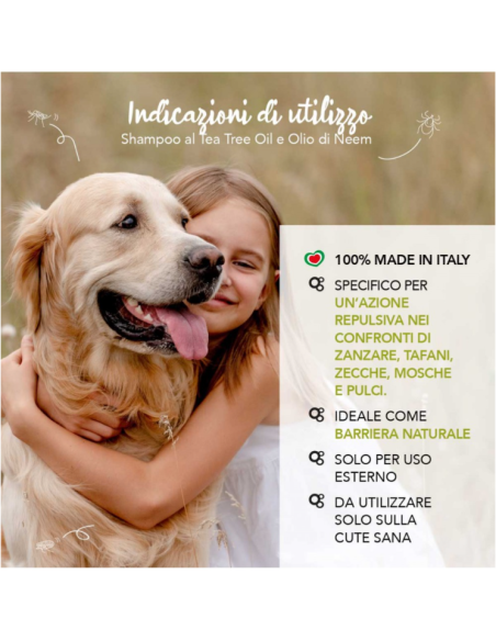 Yuup Shampoo Tea Tree Oil e Olio Di Neem ml 250. Toelettatura per cani