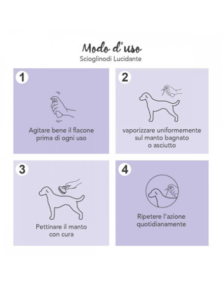 Yuup Scioglinodi Lucidante ml 150. Toelettatura per cani.