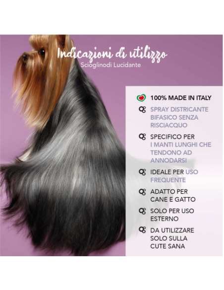 Yuup Scioglinodi Lucidante ml 150. Toelettatura per cani.