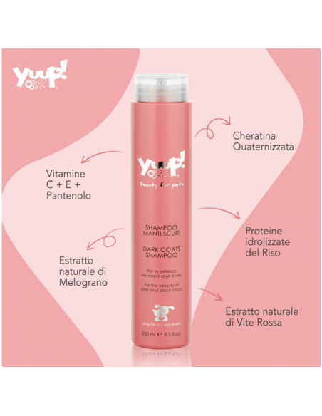 Yuup Shampoo Manti Scuri ml 250. Toelettatura per cani
