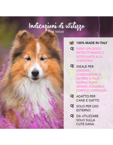 Yuup Pink Velvet Siero Ristrutturante ml 150. Toelettatura per cani