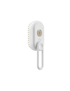 Spazzy Spazzola Portatile Con Nebulizzatore a Freddo Beige . Toelettatura per cani.