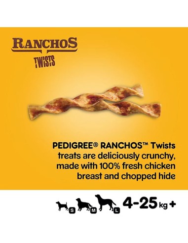Pedigree Ranchos Twist con Pollo Naturale gr.60. Snack per cani