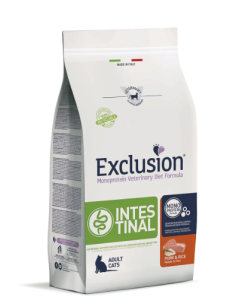Exclusion Intestinal Gatto Maiale e Riso Kg.1,5.Diete Cibo Secco Per Gatti.