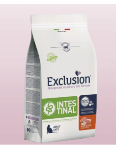 Exclusion Intestinal Gatto Maiale e Riso Kg.1,5.Diete Cibo Secco Per Gatti. 2
