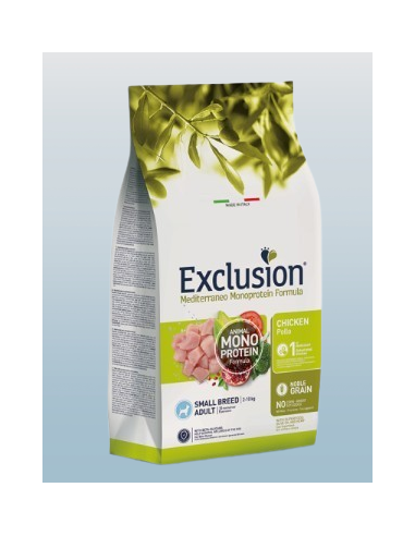 Exclusion Mono Noble Grain Pollo Small Breed kg 7. Crocchette per cani