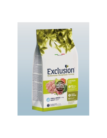 Exclusion Mono Noble Grain Pollo Small Breed kg 7. Crocchette per cani