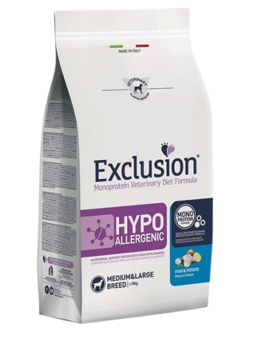 Exclusion Diet Hypoallergenic Pesce e Patate medium Large kg 2. Diete Cibo Secco Per Cani