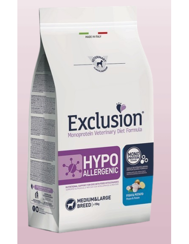 Exclusion Diet Hypoallergenic Pesce e Patate medium Large kg 2. Diete Cibo Secco Per Cani