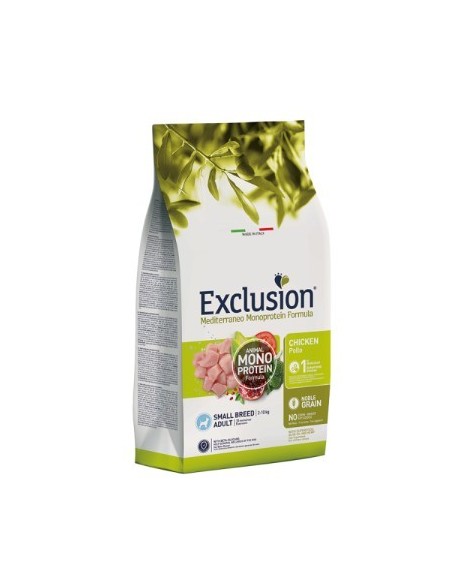 Exclusion Mono Noble Grain Pollo Small Breed kg 2 . Crocchette per cani