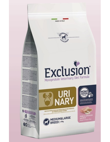 Exclusion Diet Urinary Maiale e Sorghum e Riso kg 2. Diete . Cibo Secco Per cani