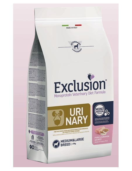 Exclusion Diet Urinary Maiale e Sorghum e Riso kg 2. Diete . Cibo Secco Per cani