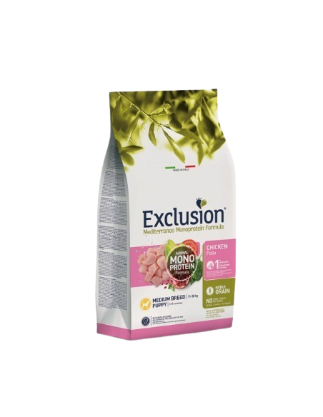 Exclusion Mono Noble Grain Puppy  Pollo Medium kg 3. Puppy