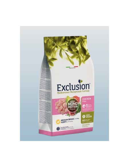 Exclusion Mono Noble Grain Puppy  Pollo Medium kg 3. Puppy
