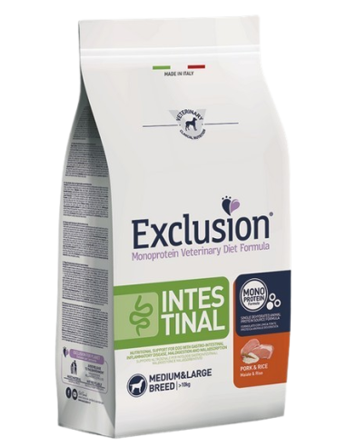 Exclusion Diet Intestinal Maiale e Riso  M/L KG.2. Diete Per Cani
