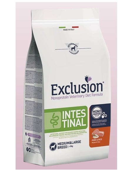 Exclusion Diet Intestinal Maiale e Riso  M/L KG.2. Diete Per Cani