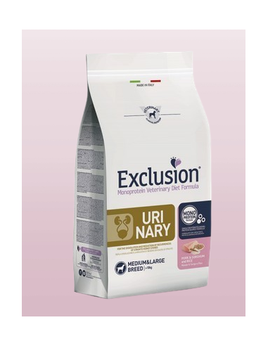 Exclusion Diet Urinary Maiale Sorghum e Riso Medium  Large KG 2. Diete Cibo Secco per Cani