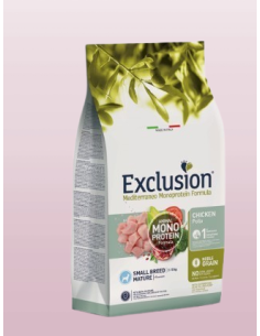 Exclusion Mono Noble Grain Mature Pollo Small Breed gr 500. Crocchette per cani 2