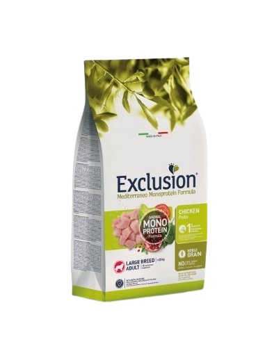 Exclusion Mono Noble Grain Pollo Large kg 12. Crocchette per cani