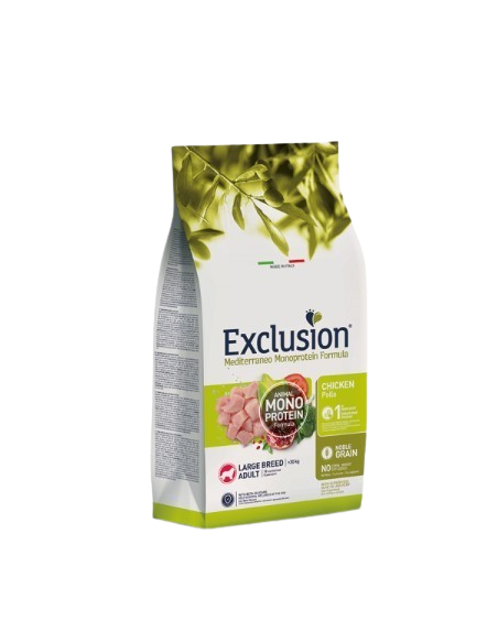Exclusion Mono Noble Grain Pollo Large kg 12. Crocchette per cani