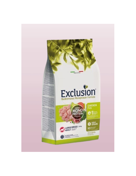 Exclusion Mono Noble Grain Pollo Large kg 12. Crocchette per cani