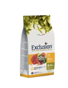 Exclusion Mono Noble Grain Manzo Medium kg 12. Crocchette per cani 2