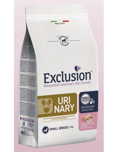 Exclusion Diet Urinary Small Maiale Sorghum e Riso kg 2. Diete . cibo Secco Per Cani