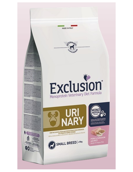 Exclusion Diet Urinary Small Maiale Sorghum e Riso kg 2. Diete . cibo Secco Per Cani