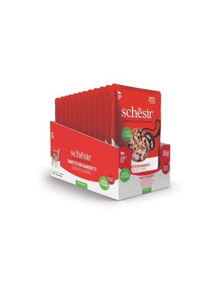 Schesir Cat Busta Tonnetto Con Gamberi gr 85. Alimento Per Gatti