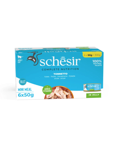 Schesir Cat Tonnetto Orientale 6x50 Gr. Cibo Umido per Gatti Adulti Pelo Corto