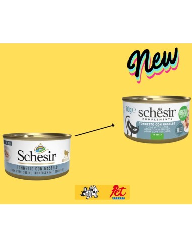 Schesir Tonnetto Con nasello Jelly gr 70. Cibo Umido Per gatti.