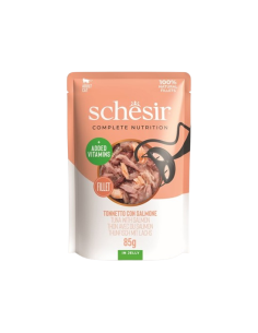 Schesir Cat Busta Tonno Con Salmone in Jelly gr 85. Mangime Umido Per Gatti