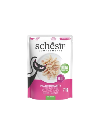Schesir Cat Busta Pollo Con Prosicutto in Jelly gr 85. Mangime Umido per Gatti