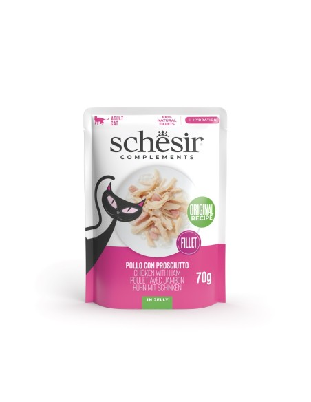 Schesir Cat Busta Pollo Con Prosicutto in Jelly gr 85. Mangime Umido per Gatti